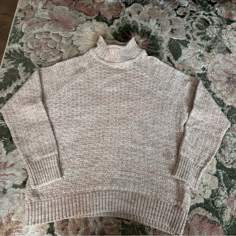 Cotton Country Cream Turtleneck Sweater